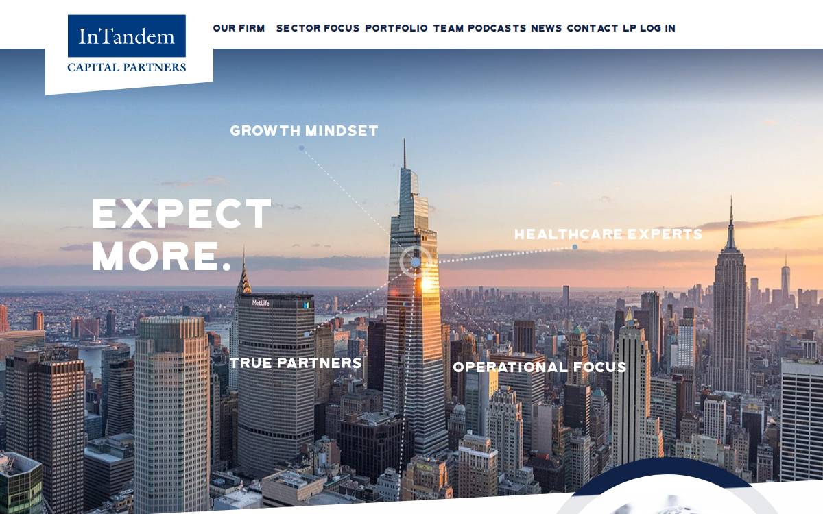 InTandem Capital Partners website preview