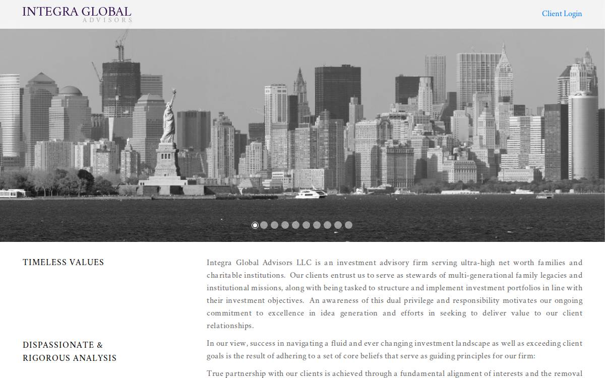 Integra Global Advisors website preview