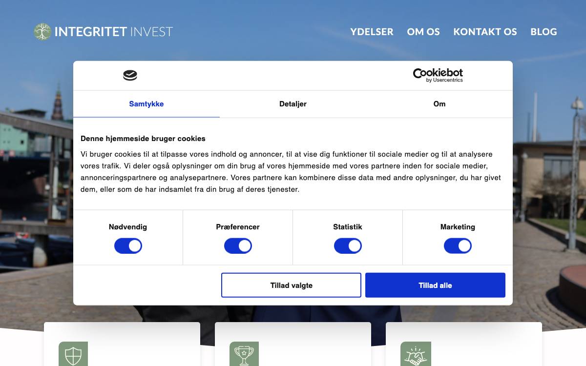 Integritet Invest website preview
