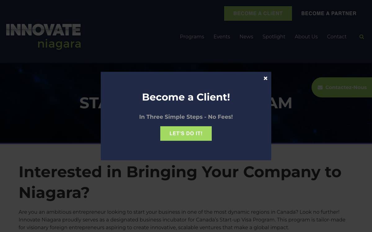 Interactive Niagara Media Cluster o/a Innovate Niagara website preview