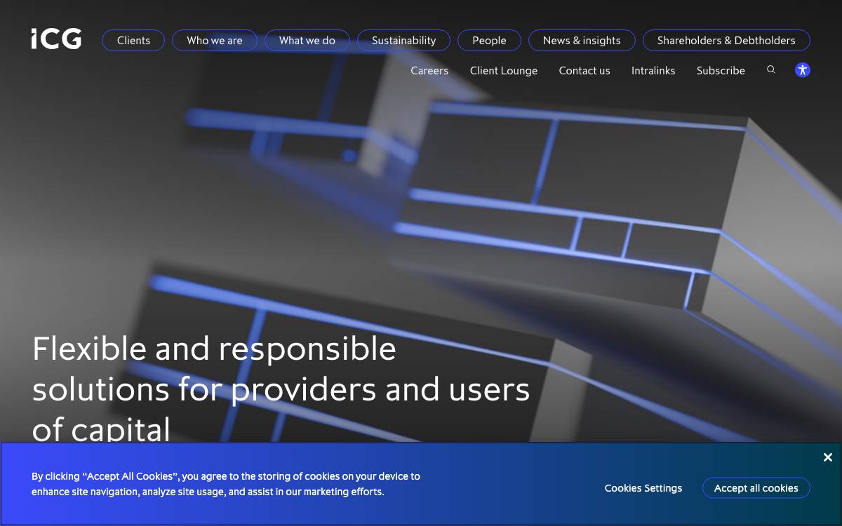 Intermediate Capital Group website preview
