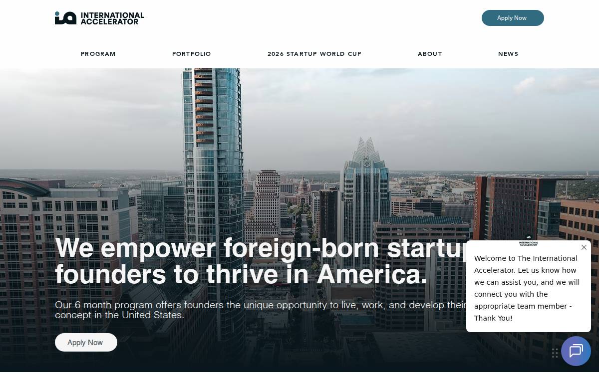 International Accelerator website preview
