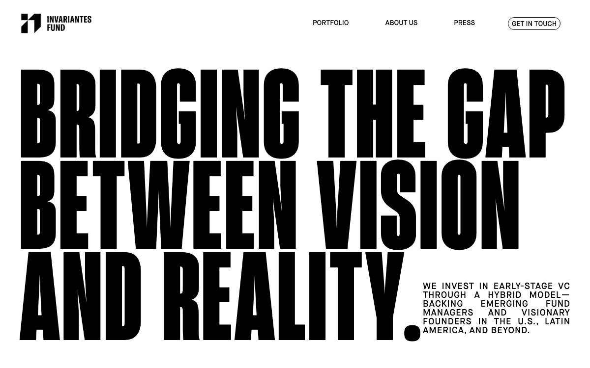 Invariantes Fund website preview