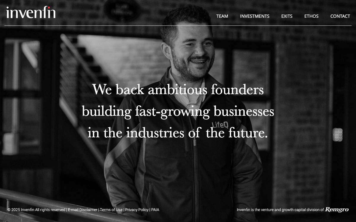Invenfin website preview
