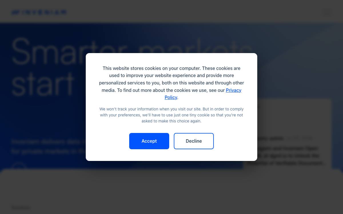 Inveniam website preview