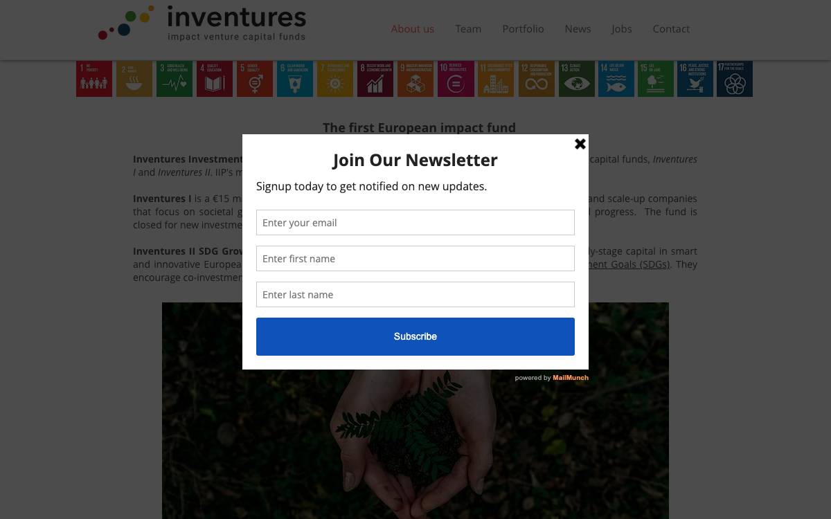 Inventures Investment Partners website preview