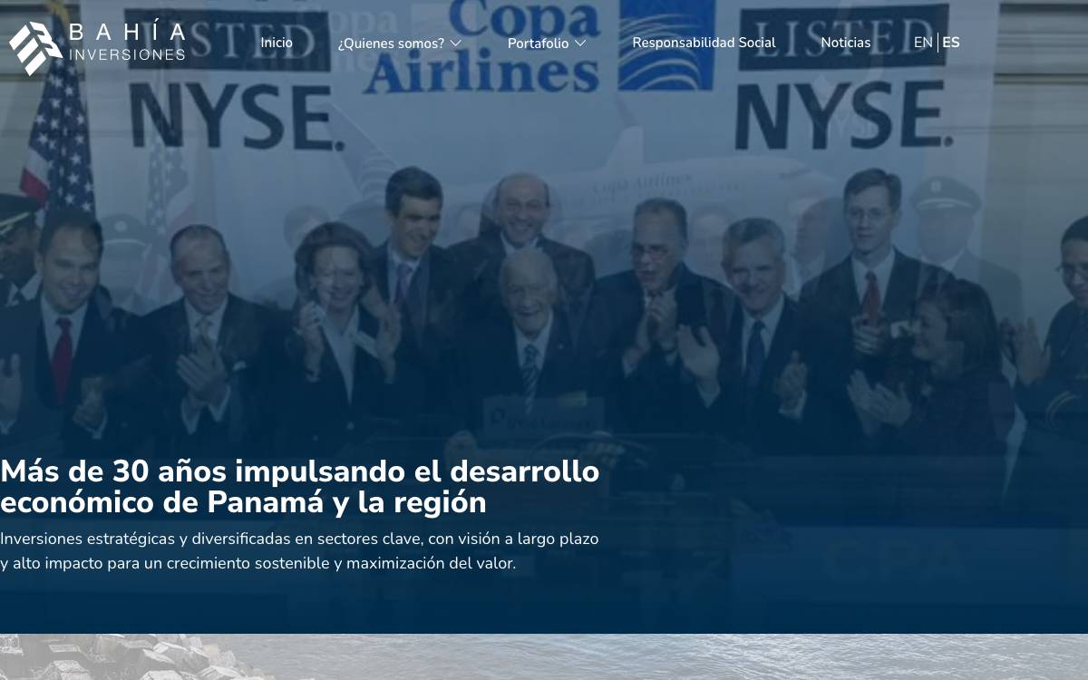 Inversiones Bahía website preview