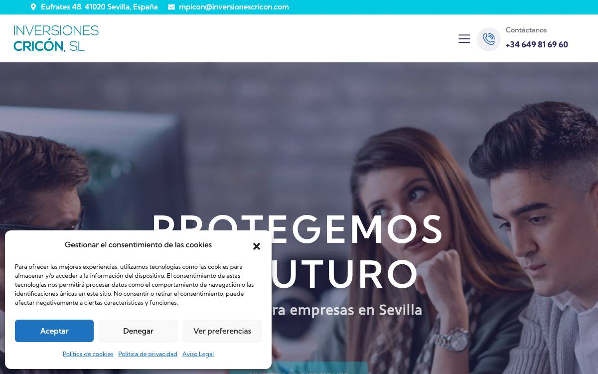 Inversiones Cricón website preview
