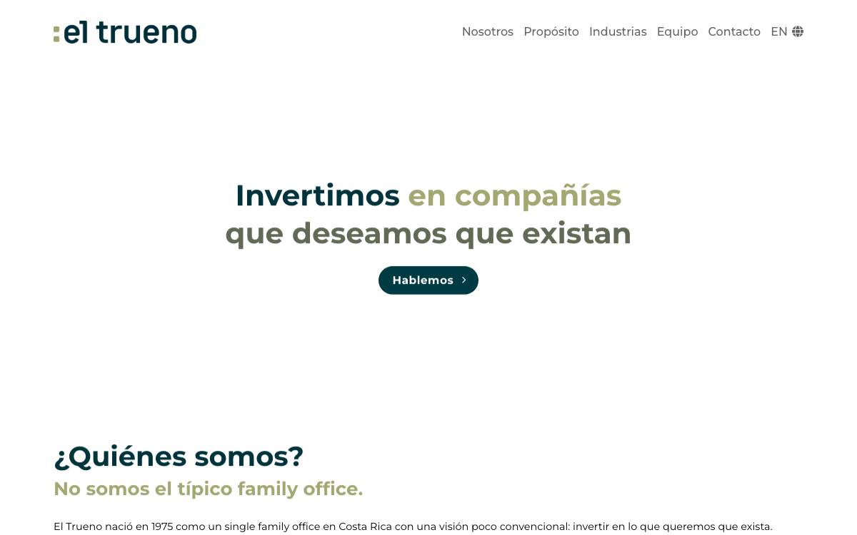 Inversiones El Trueno website preview