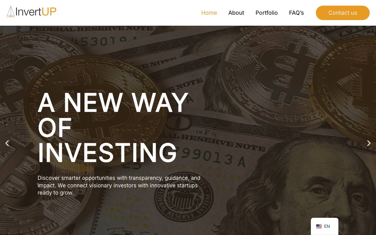 Invert Up website preview