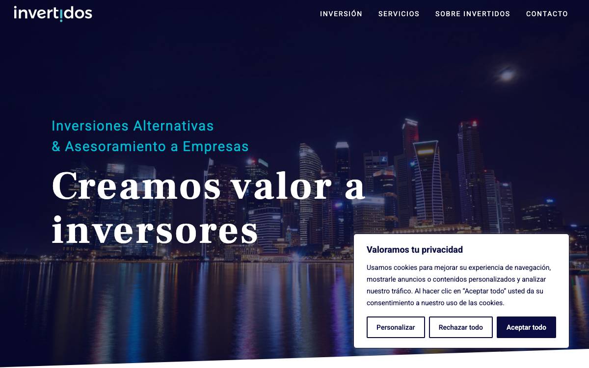 Invertidos website preview