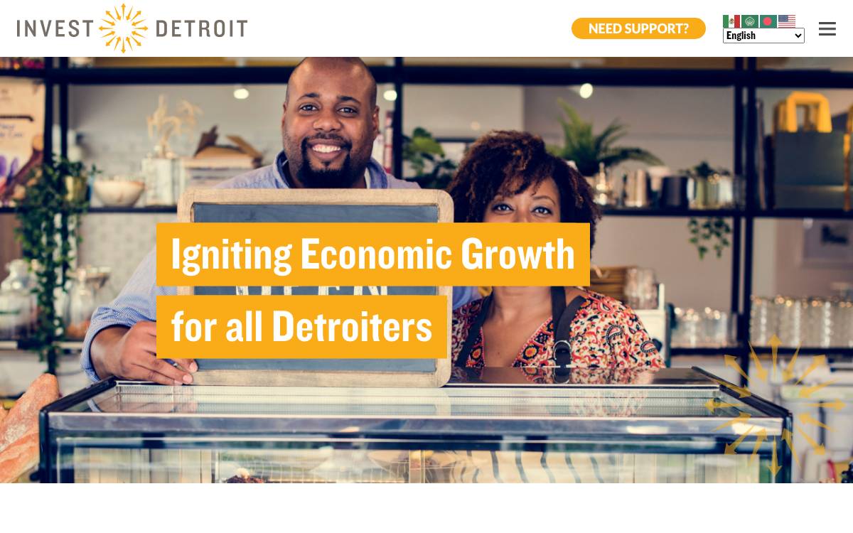 Invest Detroit website preview