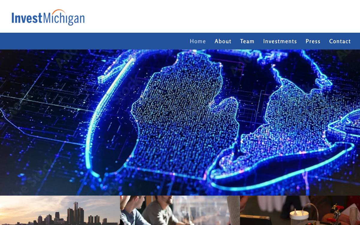Invest Michigan website preview