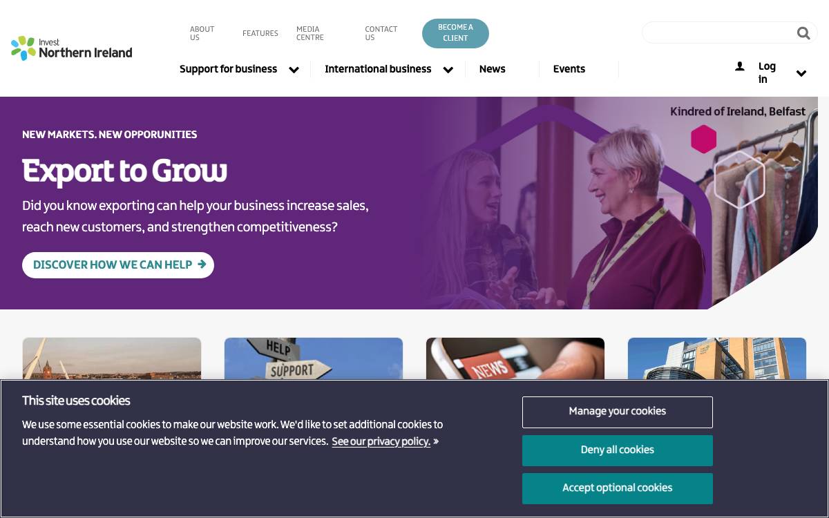 Invest Northern Ireland website preview