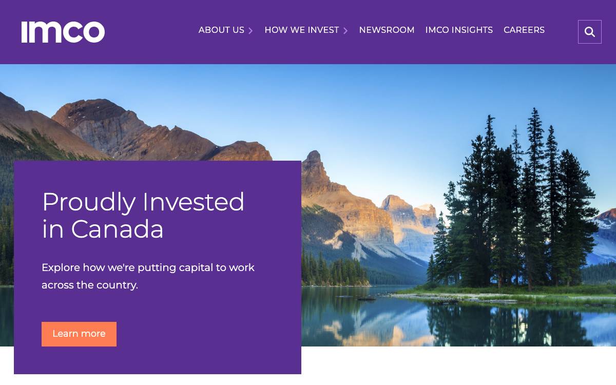 Investment Management Corporation of Ontario website preview