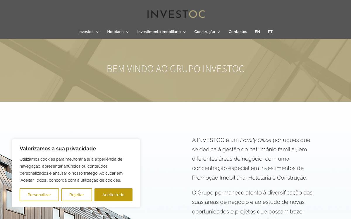 INVESTOC website preview