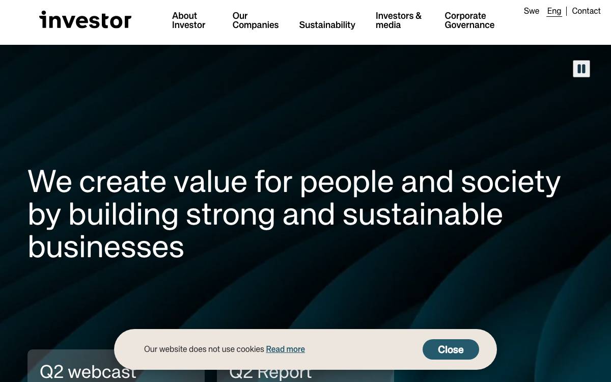 Investor website preview