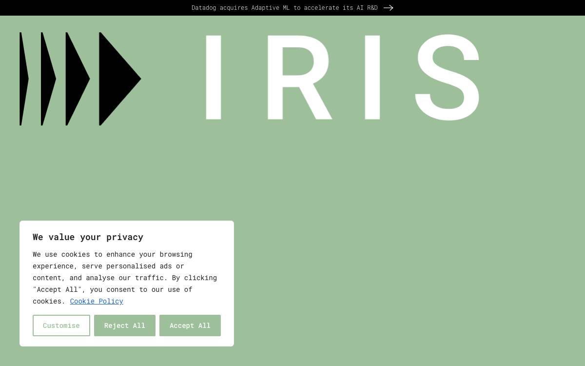 Iris Capital website preview