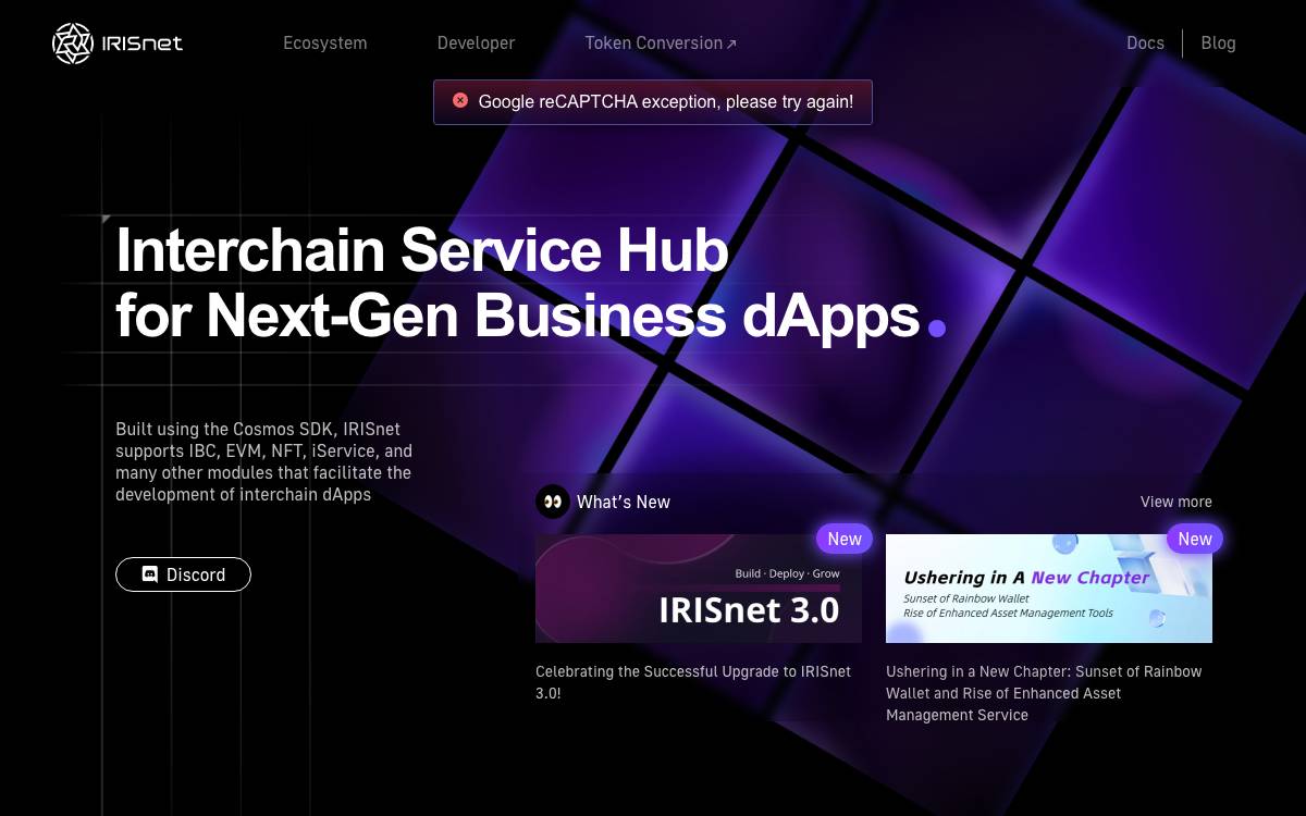IRIS Foundation website preview