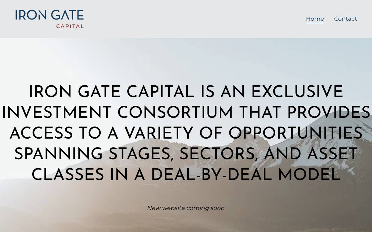 Iron Gate Capital website preview