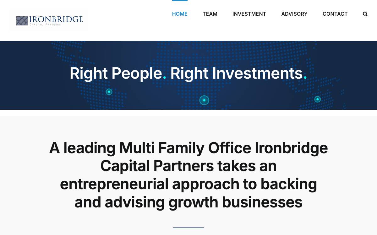 Ironbridge Capital Partners website preview
