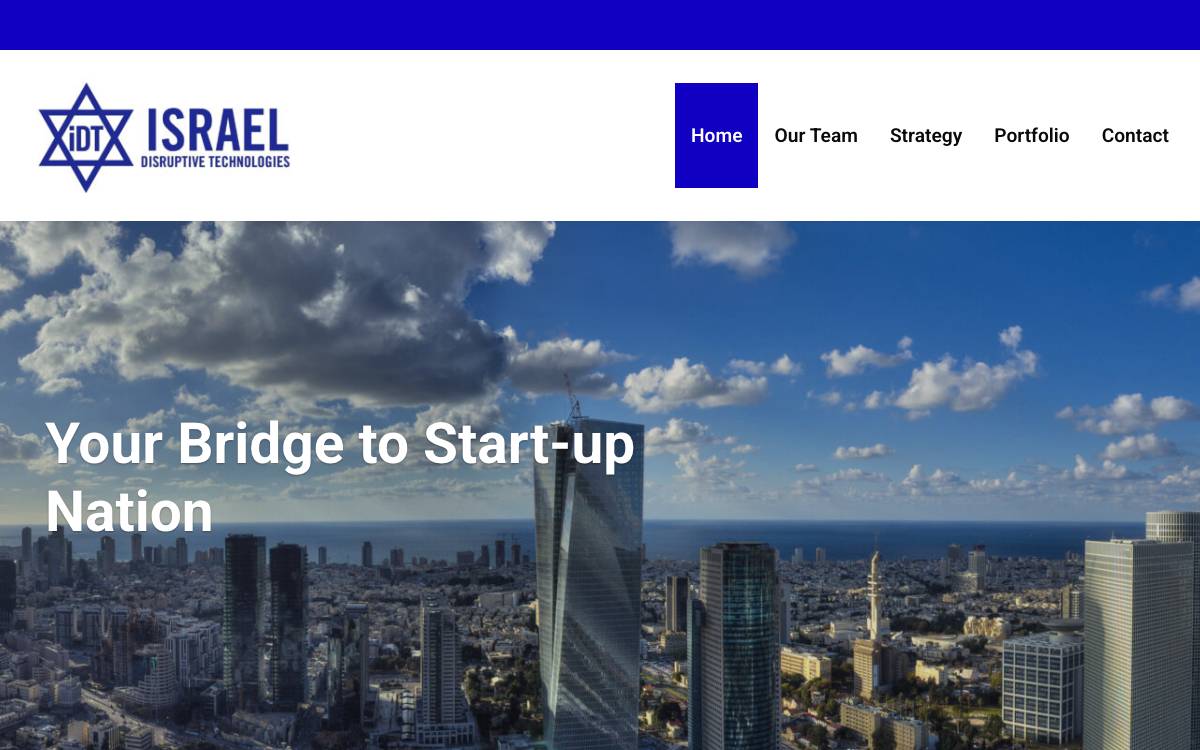 Israel Disruptive Technologies website preview