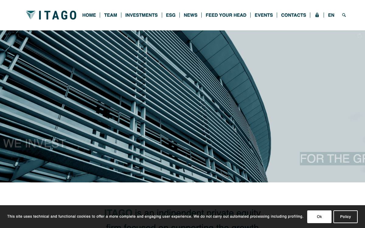 ITAGO SGR S.p.A. website preview