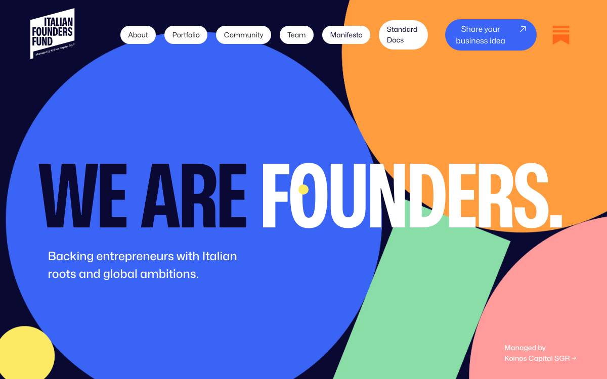 Italian Founders Fund website preview