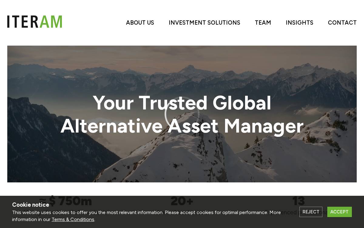 Iteram Capital website preview
