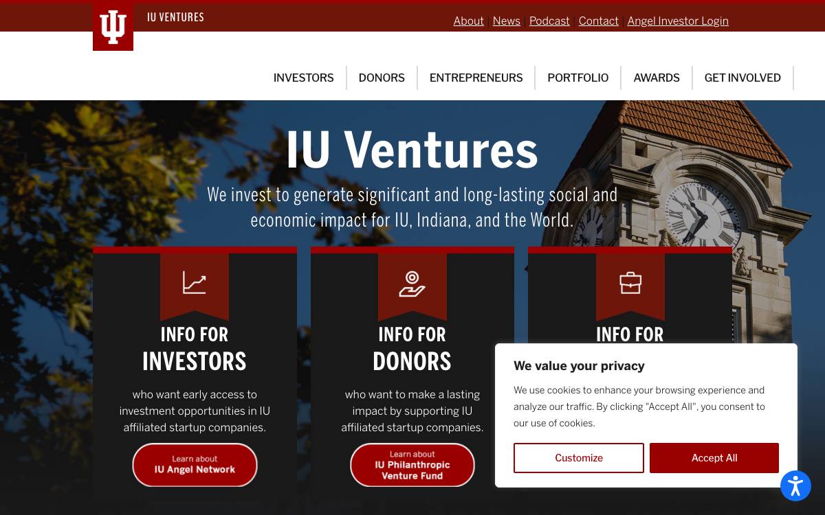 IU Ventures website preview