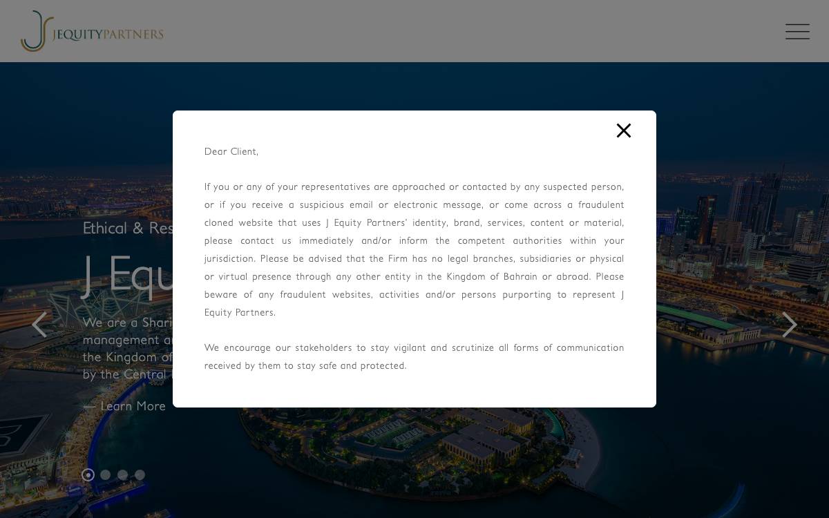 J Equity Partners website preview