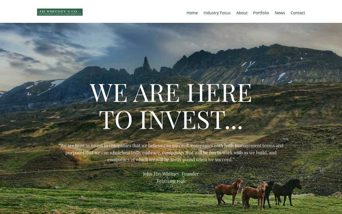 J.H. Whitney website preview
