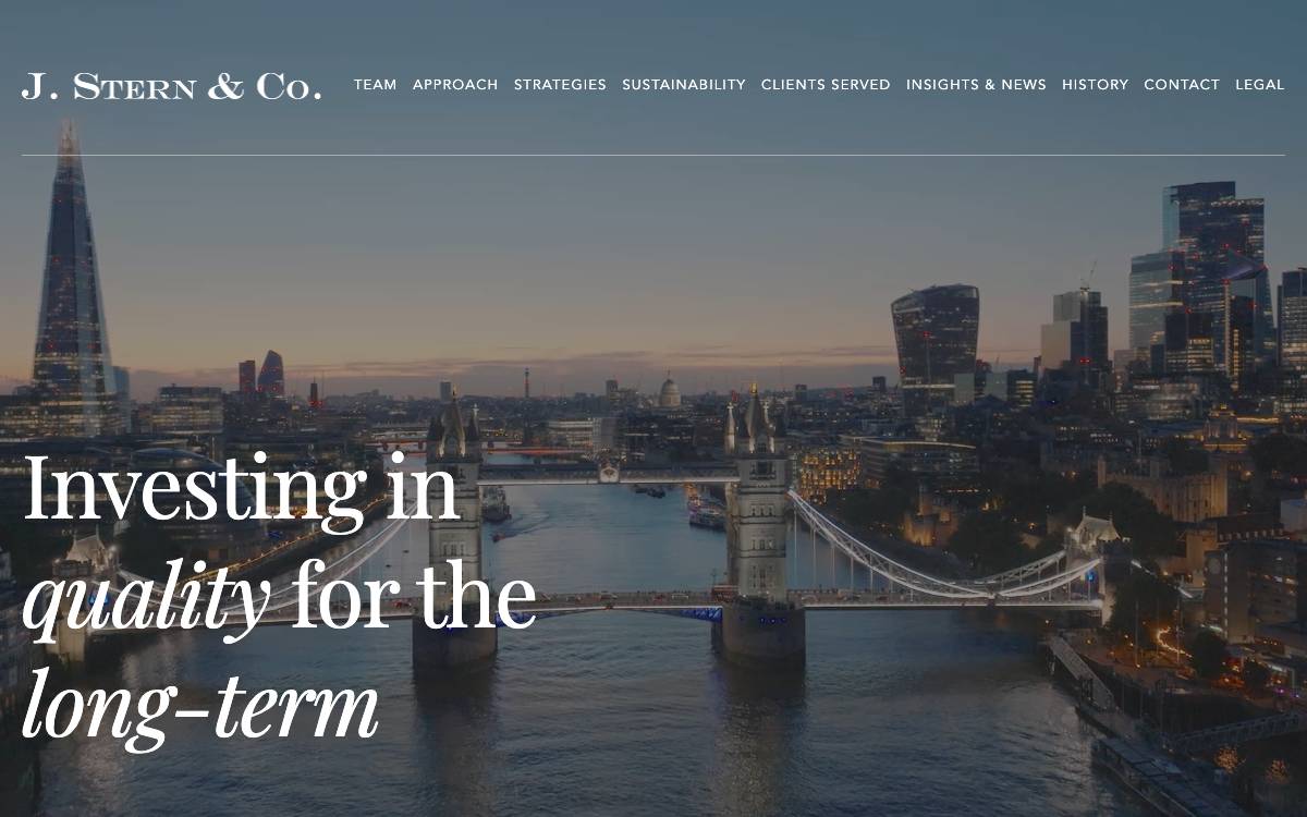 J Stern & Co website preview