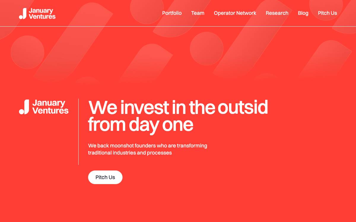 January Ventures website preview
