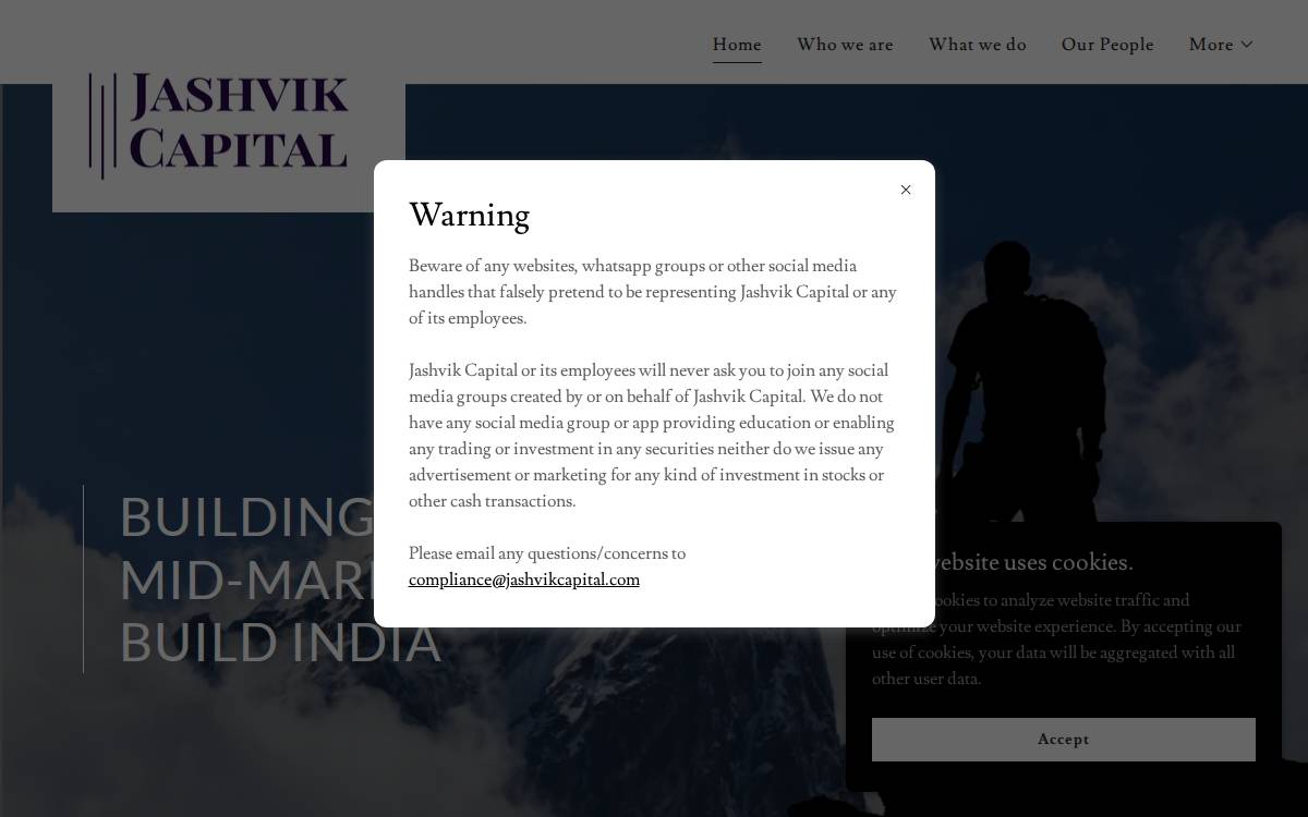 Jashvik Capital website preview