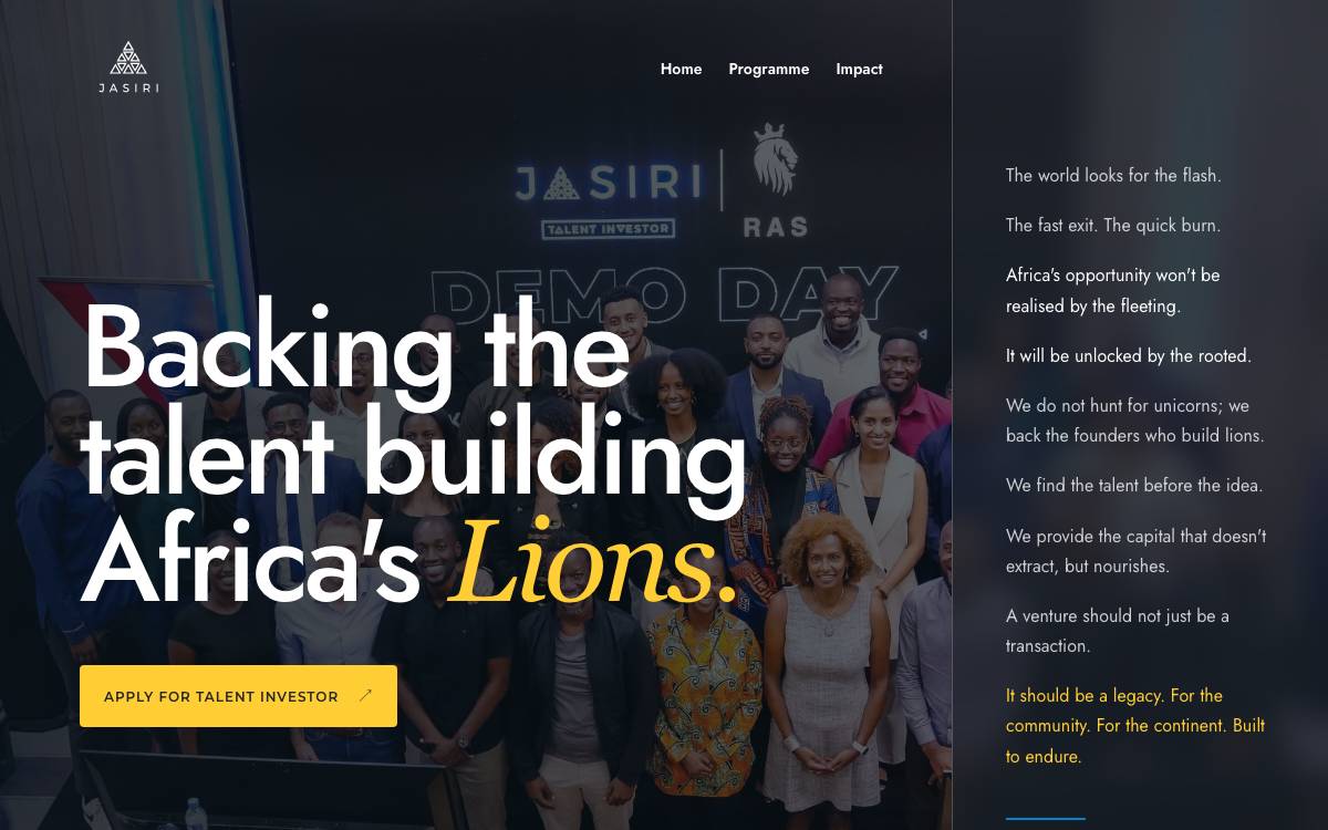 Jasiri website preview