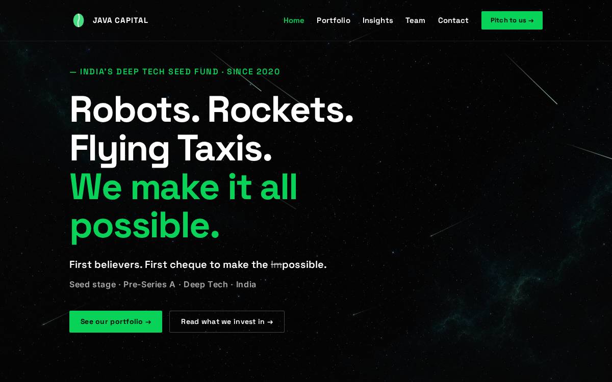 Java Capital website preview