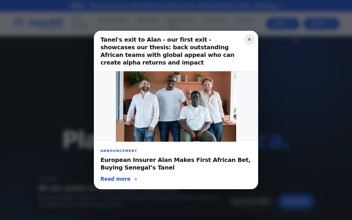 Jaza Rift Ventures website preview