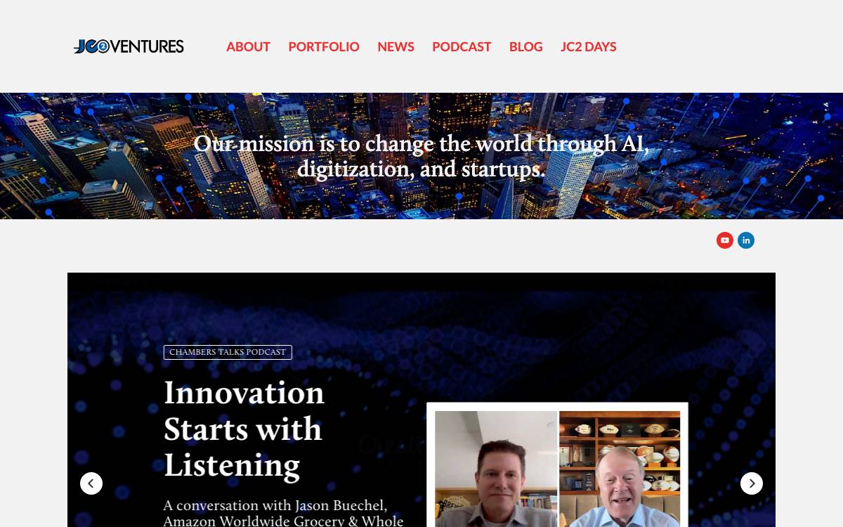 JC2 Ventures website preview