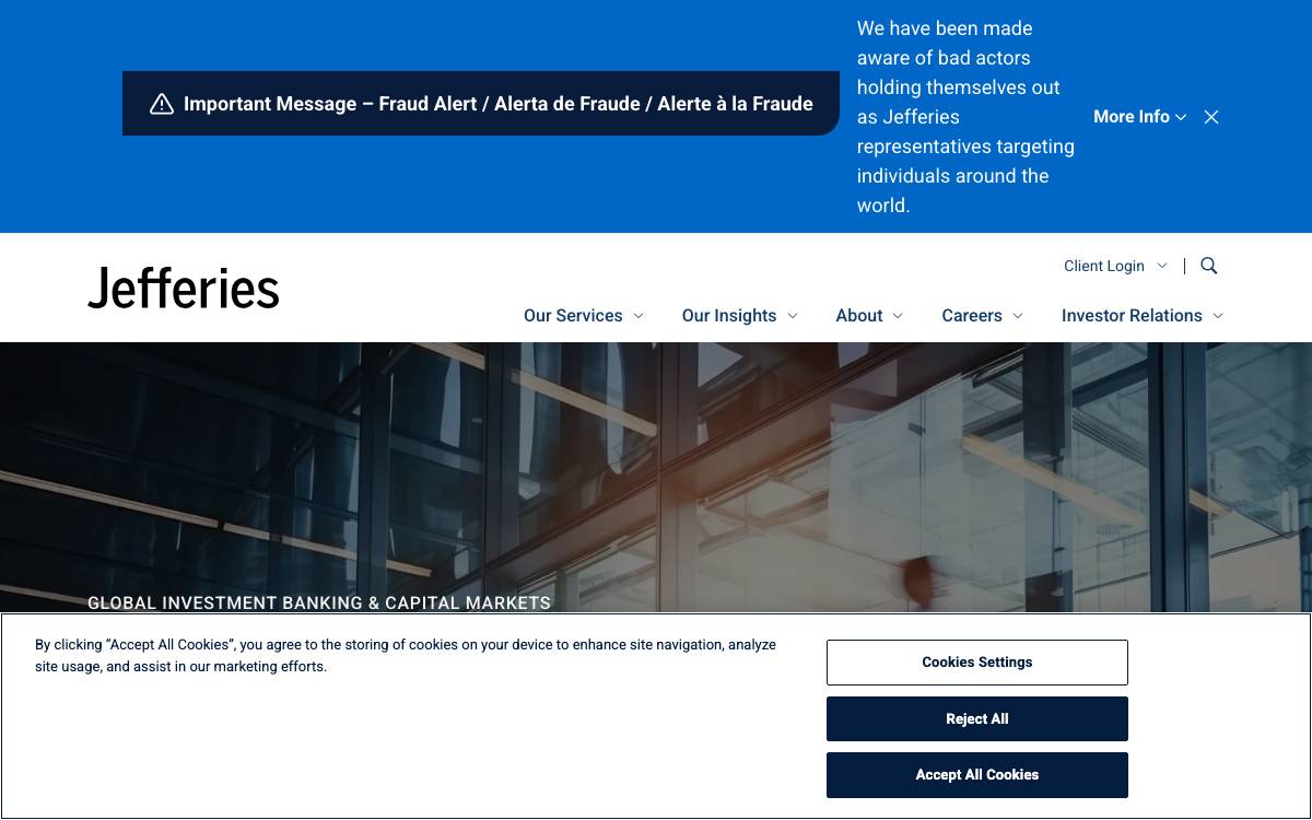 Jefferies website preview