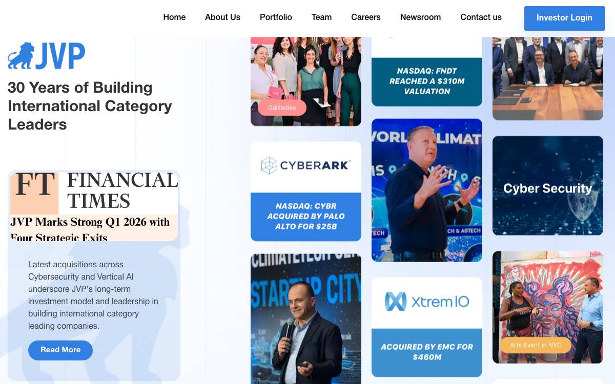 Jerusalem Venture Partners (JVP) website preview