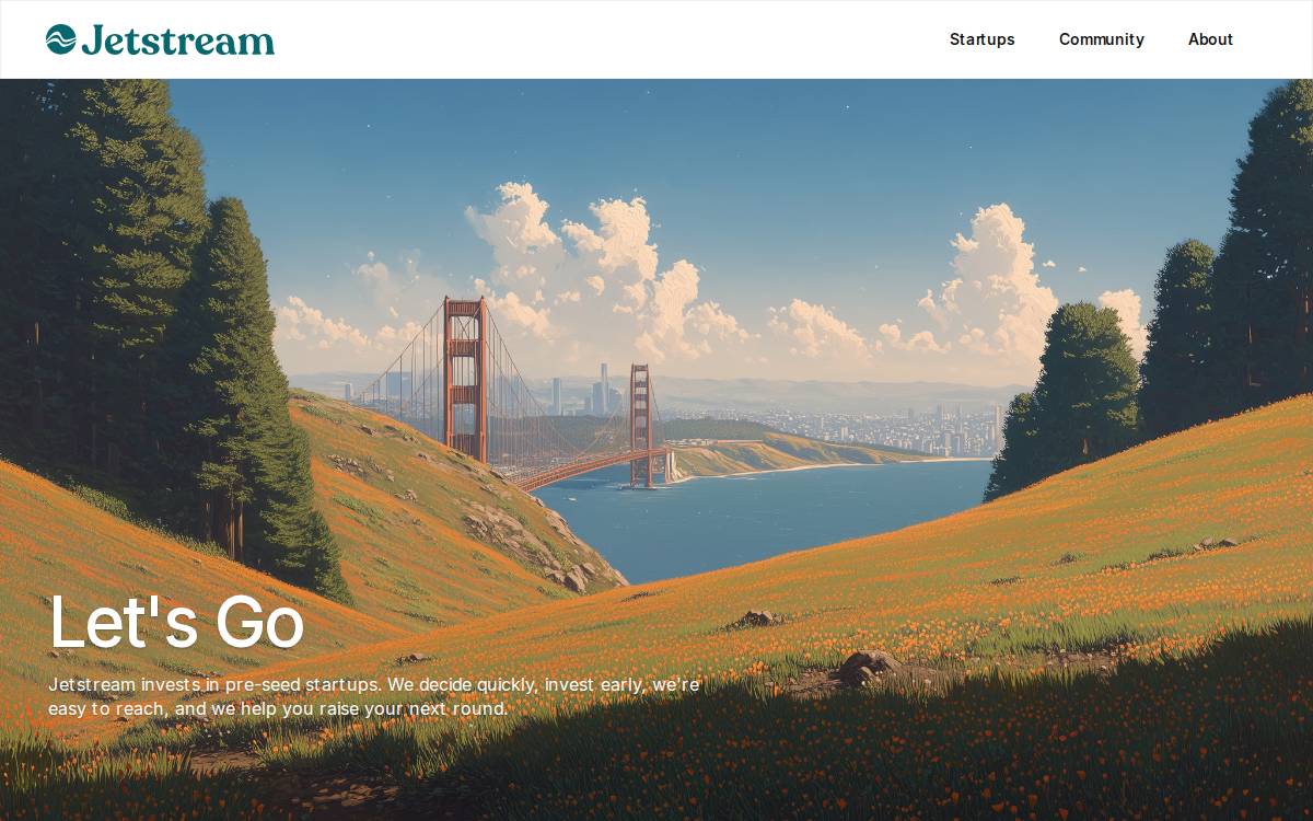Jetstream website preview