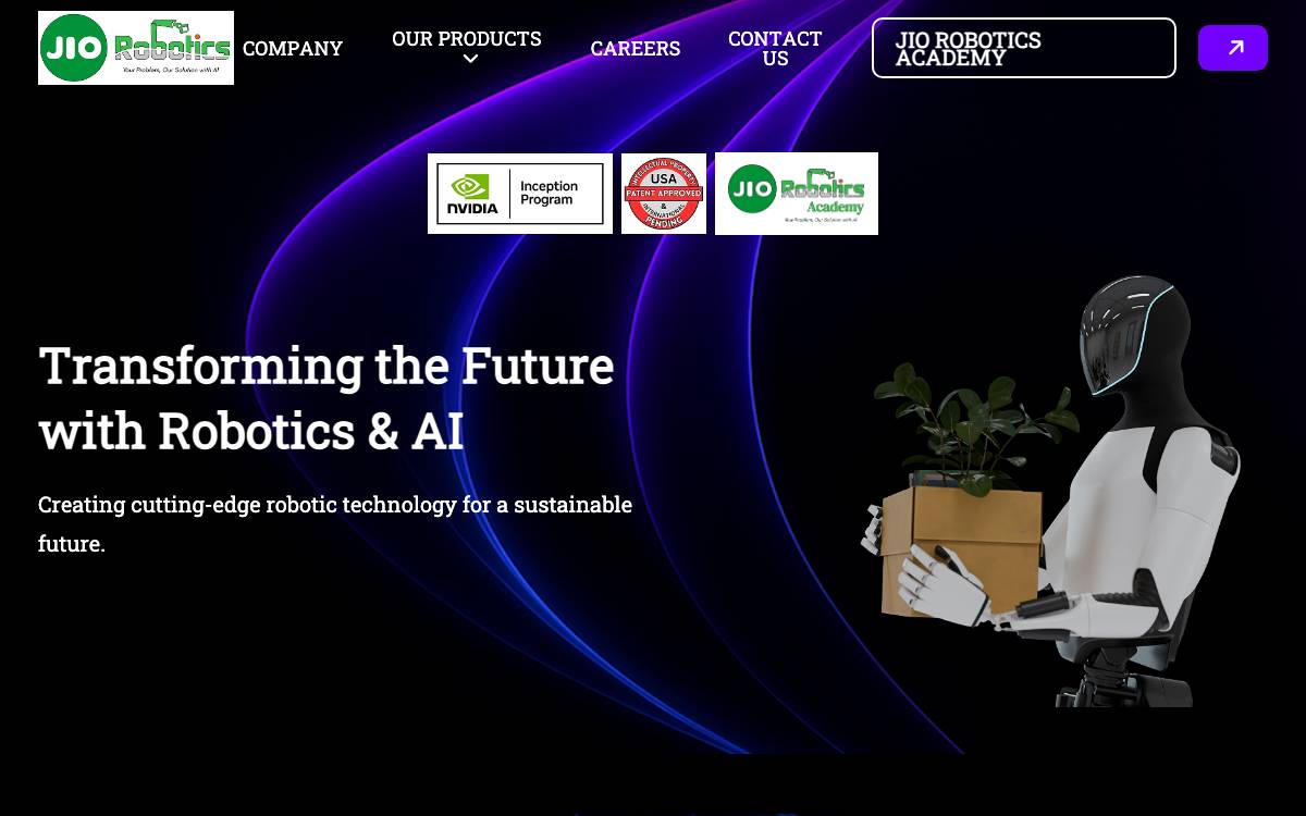 JIO ROBOTICS LLC website preview