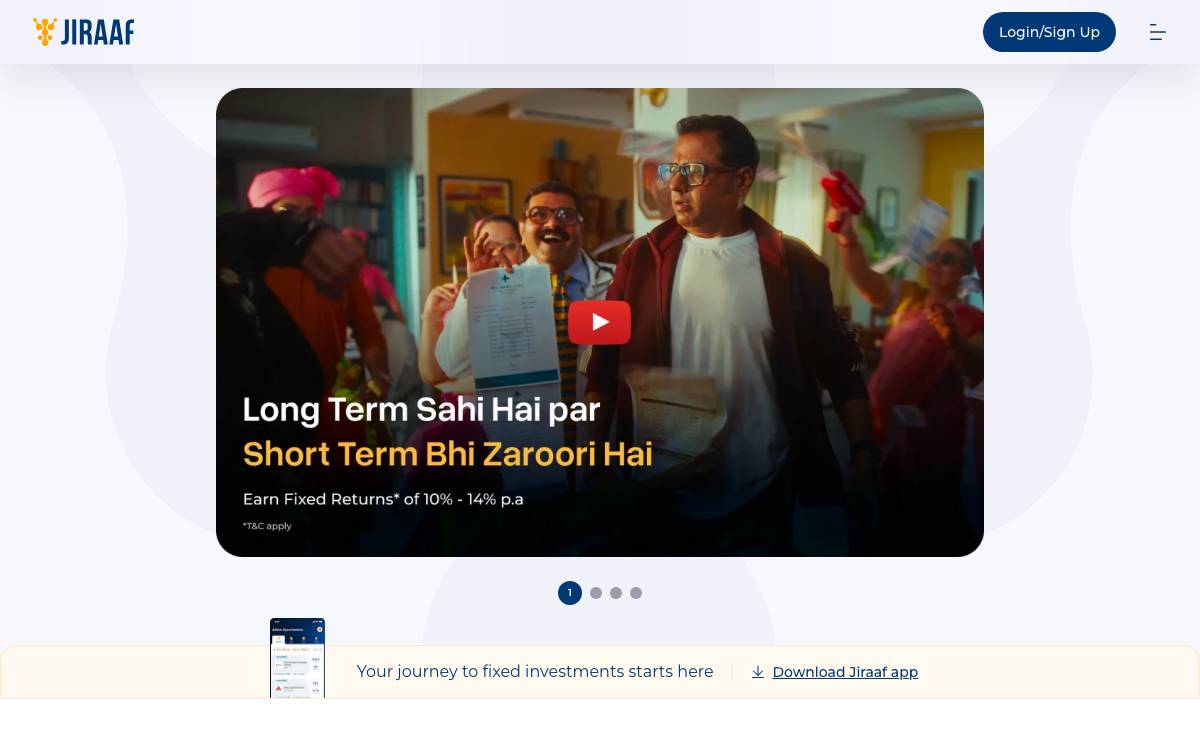 Jiraaf website preview
