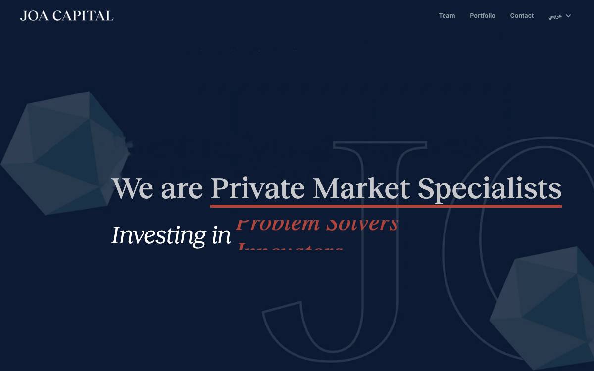 Joa Capital website preview