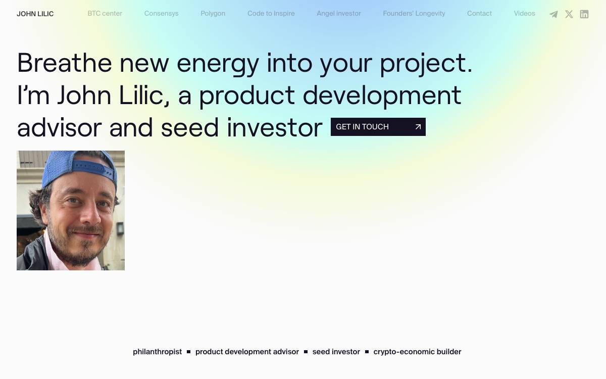 John Lilic website preview