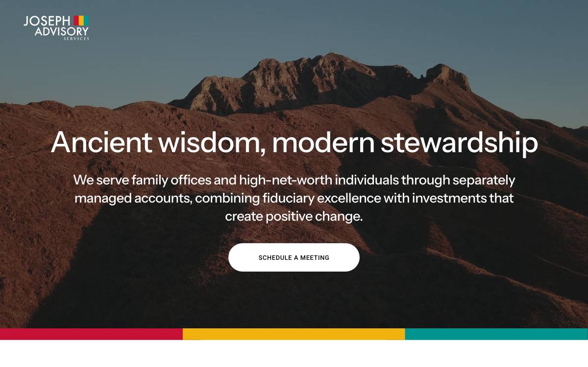 Joseph Advisory Services website preview