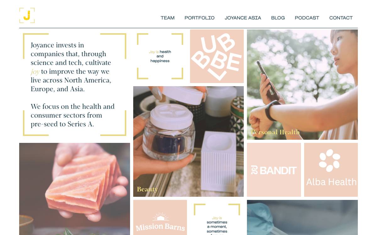 Joyance Partners website preview
