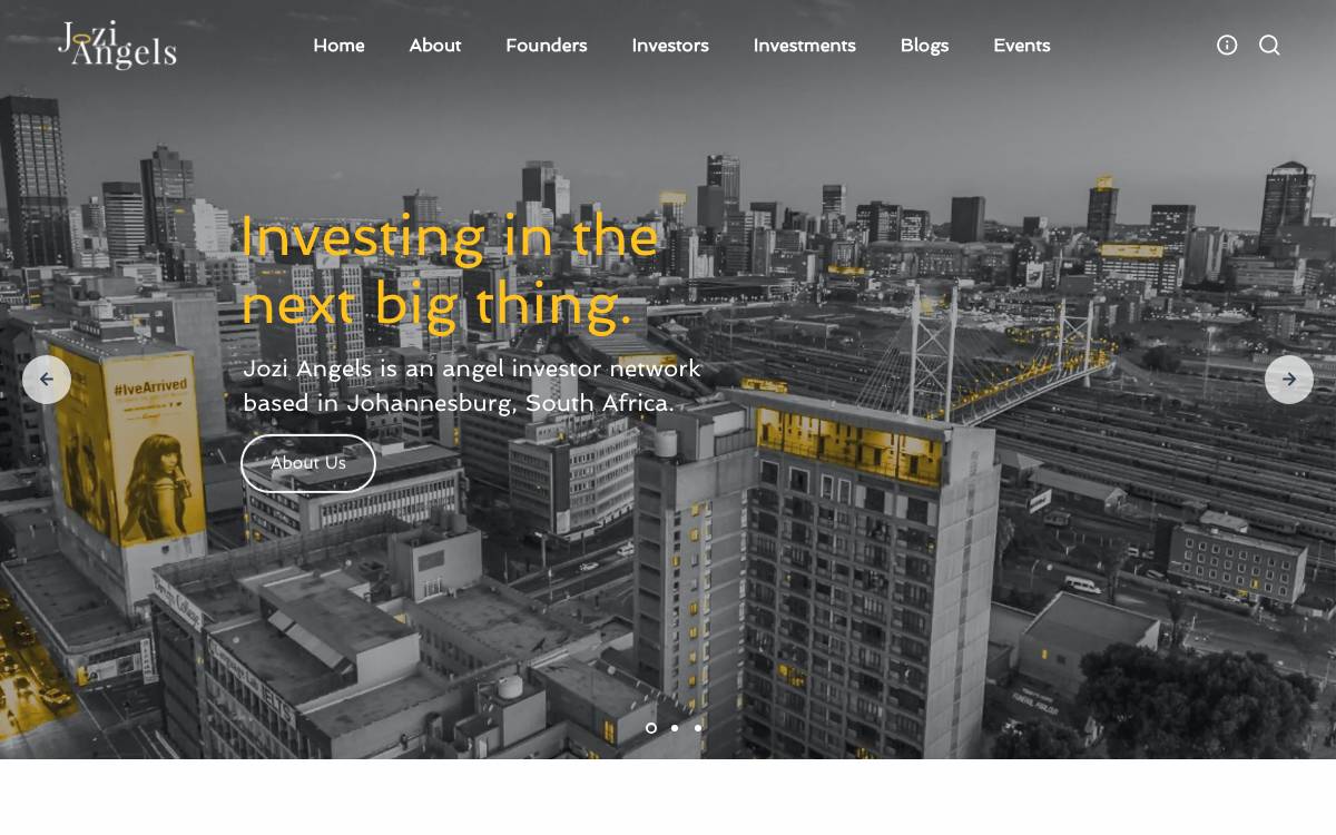 Jozi Angels website preview