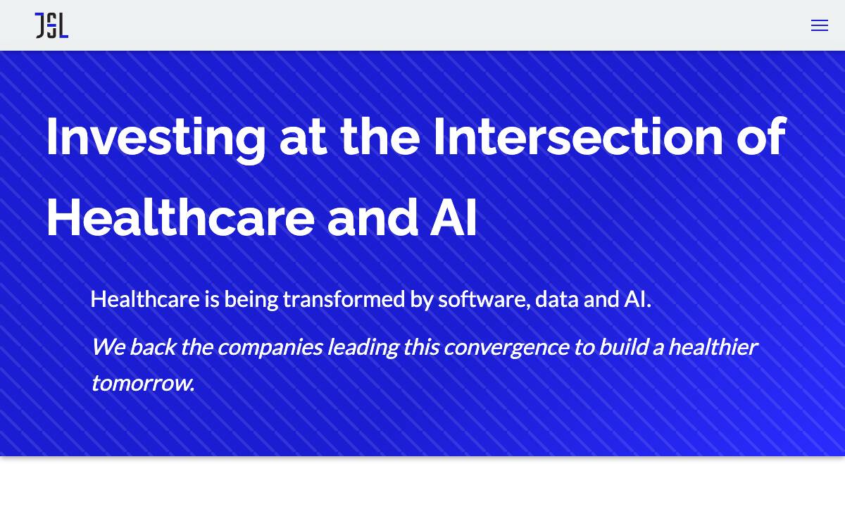 JSL Health Capital website preview